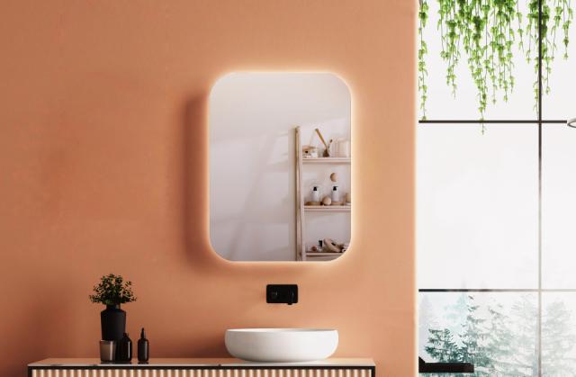 Rounded spejlskab 600x800 mm