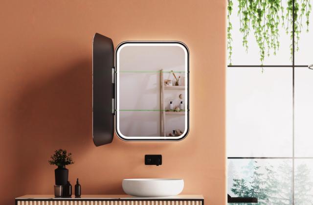 Rounded spejlskab 600x800 mm