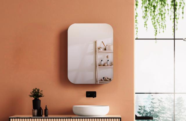 Rounded spejlskab 600x800 mm