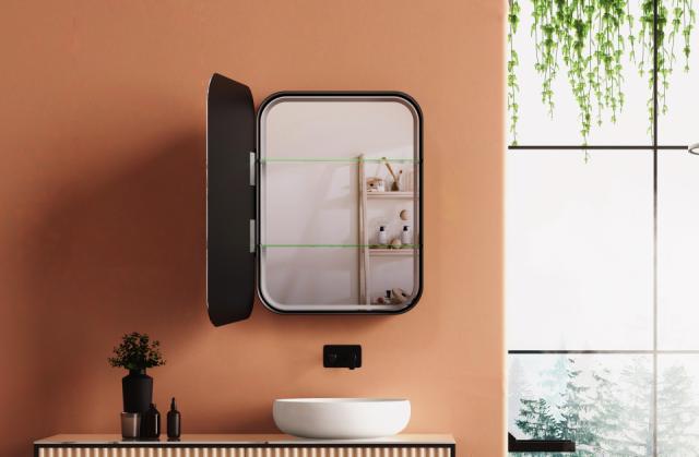 Rounded spejlskab 600x800 mm