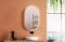 Oval spejlskab 500x900 mm