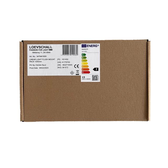 LEDconnect 12V monteringskit indfræst 1200 mm